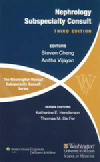 Washington Manual Nephrology Subspecialty Consult,3rd ed.